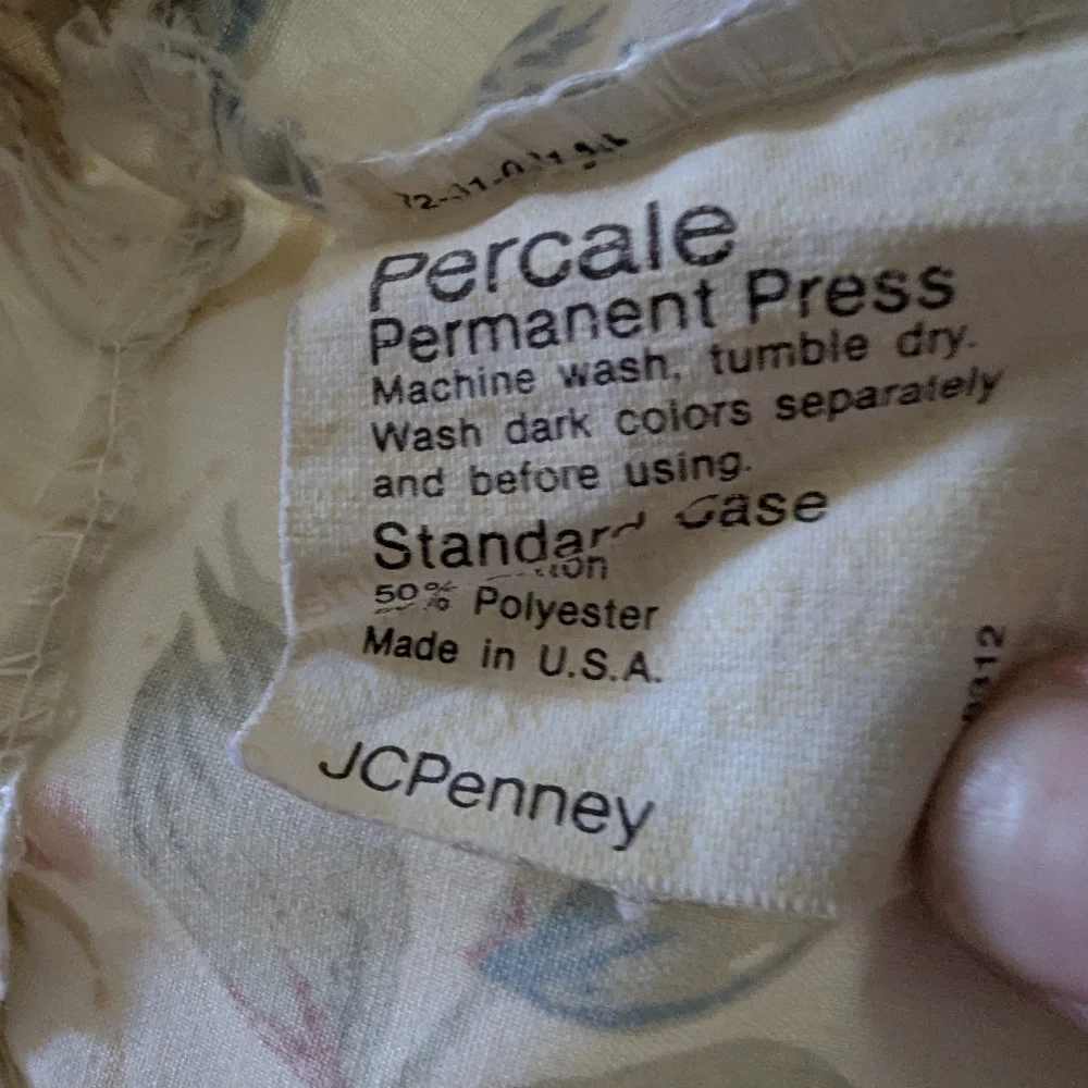 Vintage JCPenney Percale Floral Pillowcase Set With Ruffle